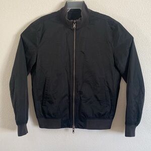 John Varvatos Star USA Men's Full Zip Fully Lined Black Bomber Jacket Size M